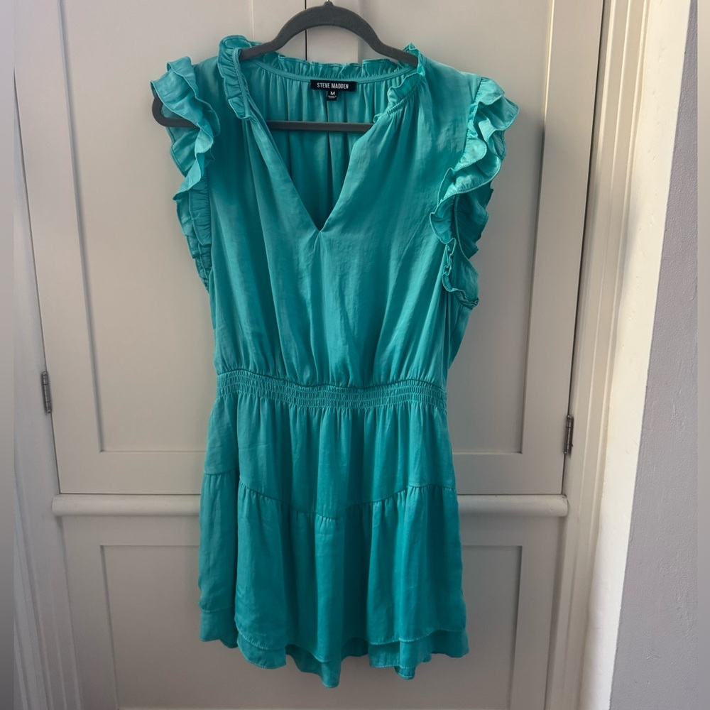 Steve Madden turquoise mini dress Size M